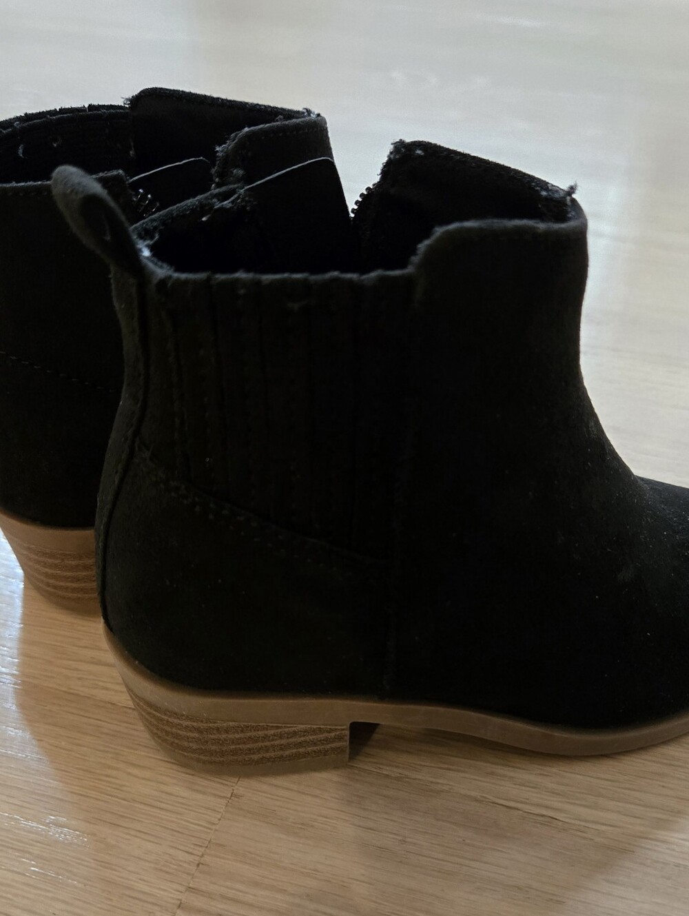 Kids Black Ankle Boots - Classic Pull-On Style